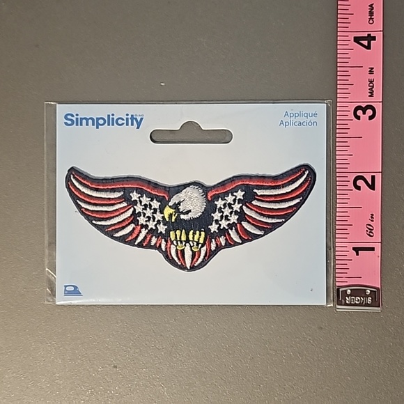 🇺🇸🦅Simplicity Iron On American Eagle with Flag Wings Applique Patch - Picture 7 of 9